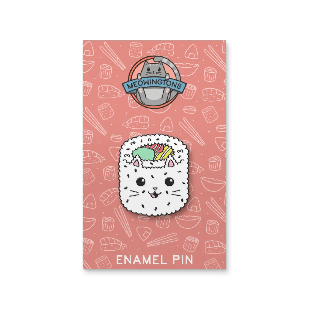 Catifornia Roll Sushi Cat Pin