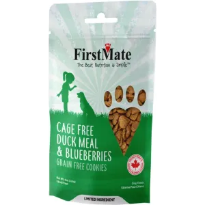 FirstMate Cage Free Duck with Blueberry Dog Treats 8 oz