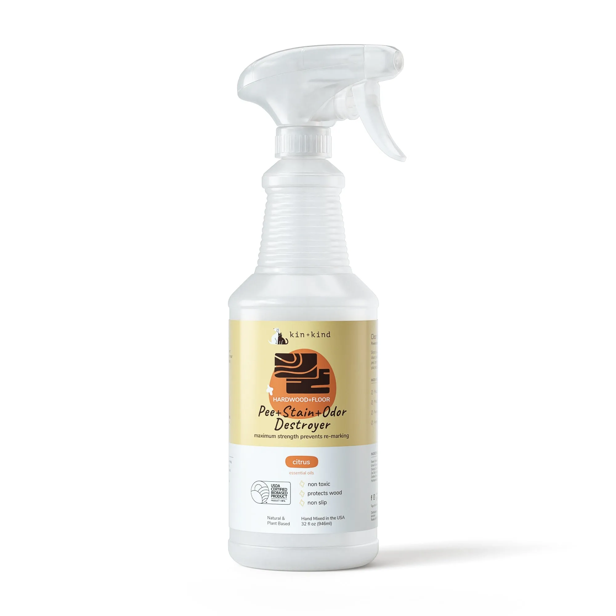 **Kin Kind Pee & Stain Odor Destroyer Hardwood Floor Citrus