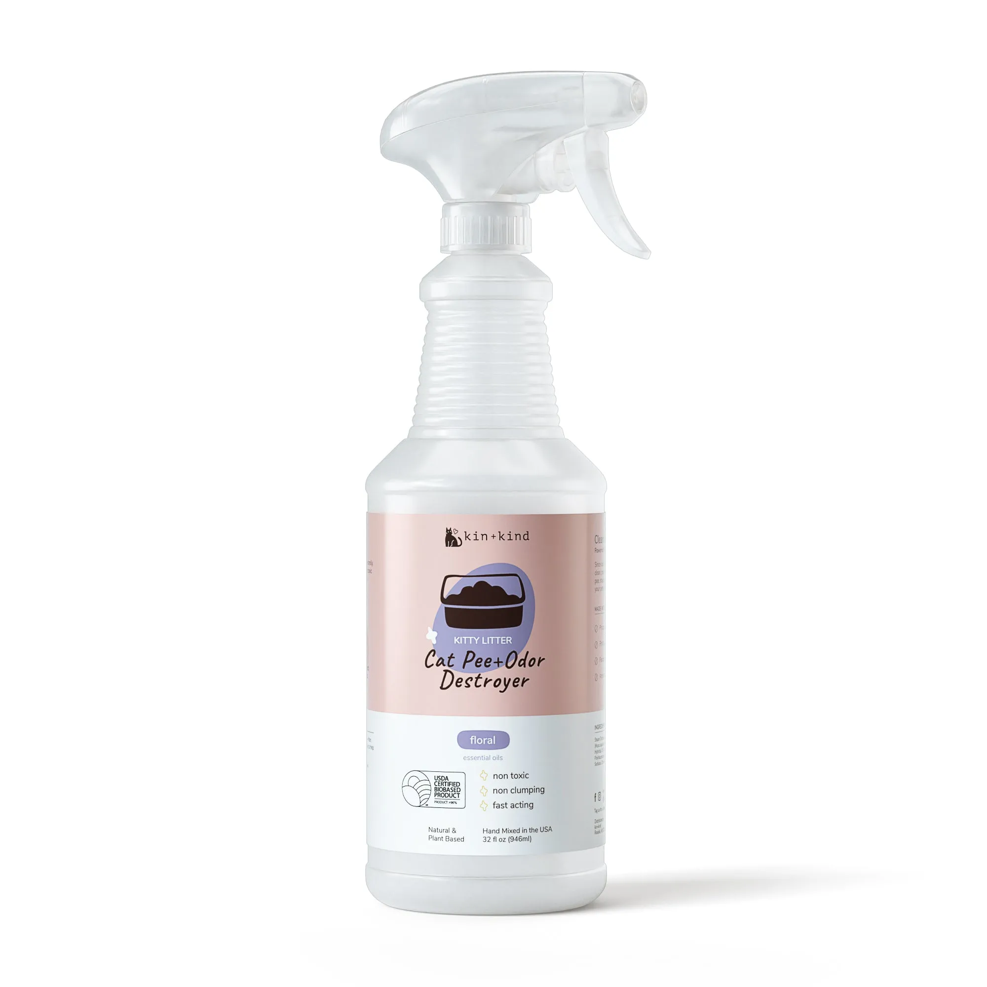 **Kin Kind Pee & Stain Odor Destroyer Kitty Litter Floral