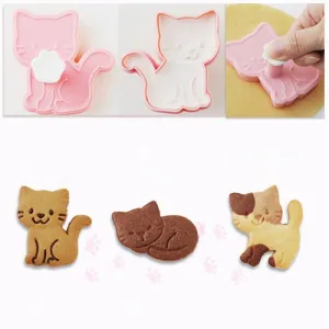 Kitten Cookie Molds 3 Pcs Set