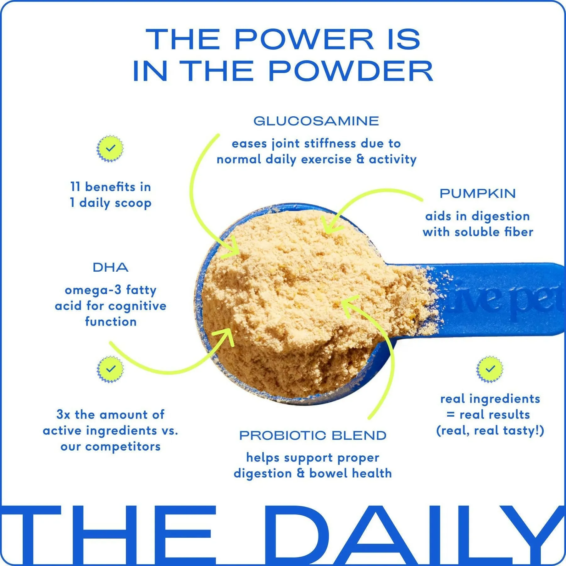 Native Pet The Daily Powder Supplement 11-in-1 Multivitamins for Dogs