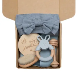 Newborn Baby Hamper  |  Silicone Gift Set | Baby Boy Hamper | Silicone Bib | Baby Boy Gift Box, Pink Baby Gift Box, Unisex Baby Gift