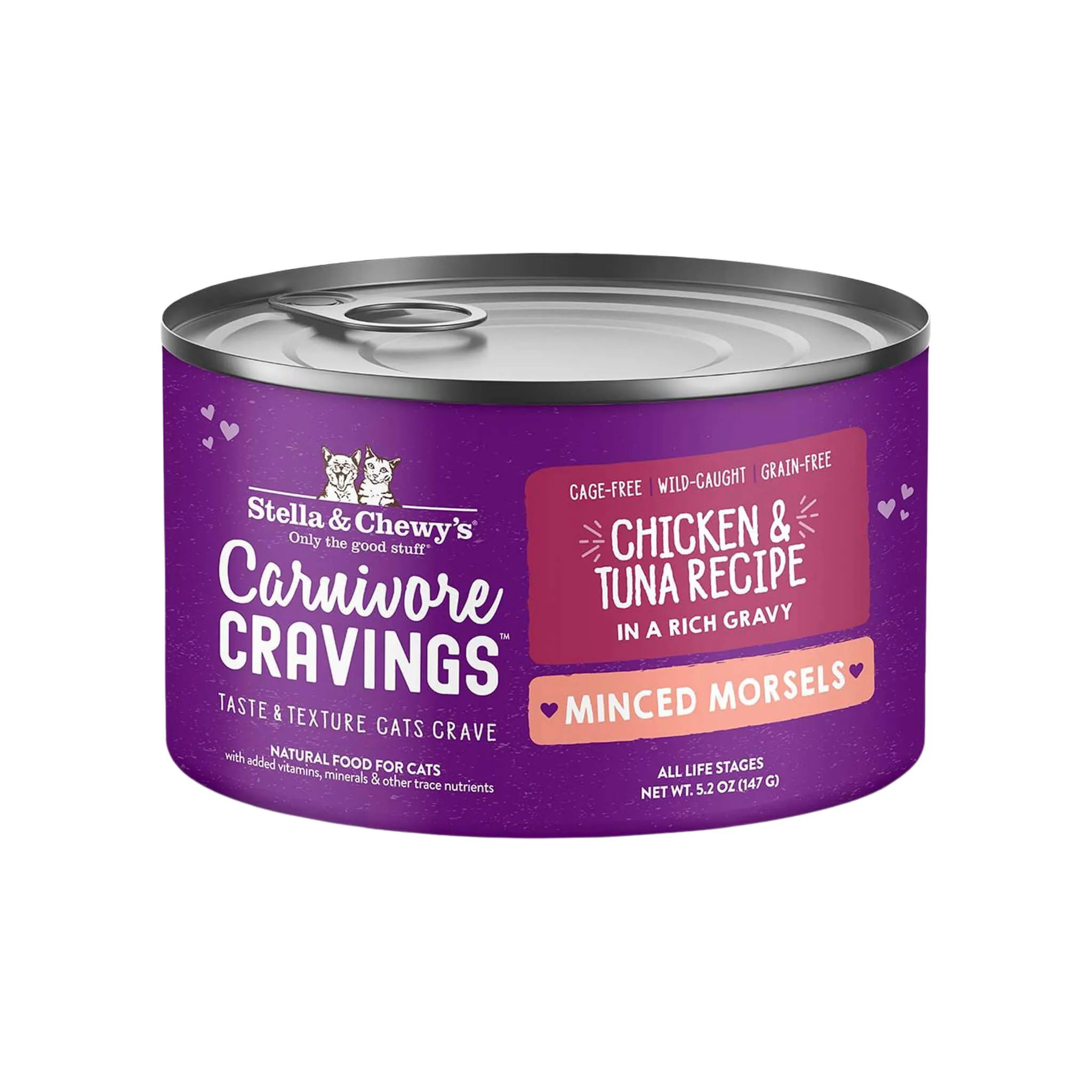 Stella & Chewy's Carnivore Cravings Minced Morsels Chicken & Tuna Wet Cat Food