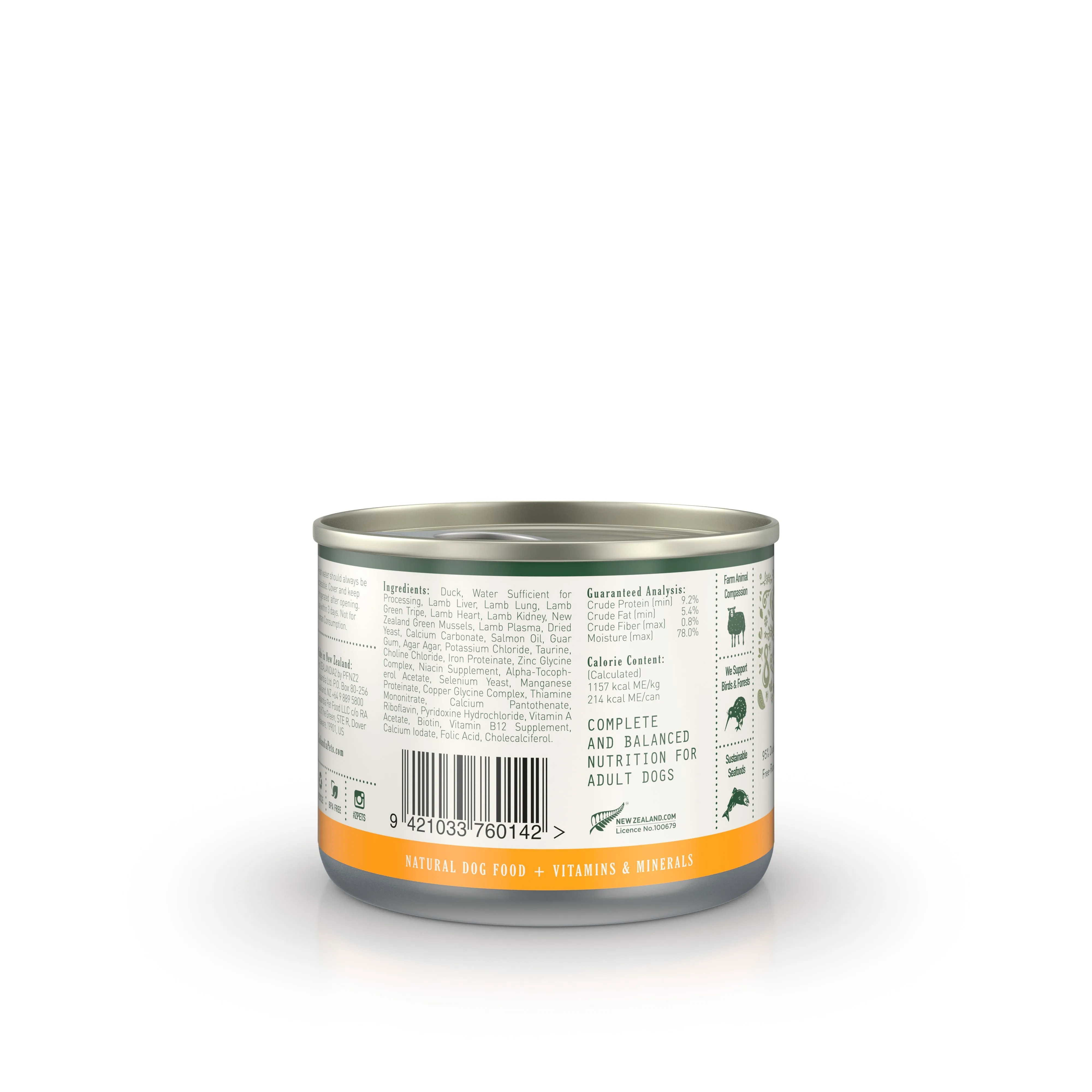 Zealandia Duck Pate Wet Dog Food 185g x 24***
