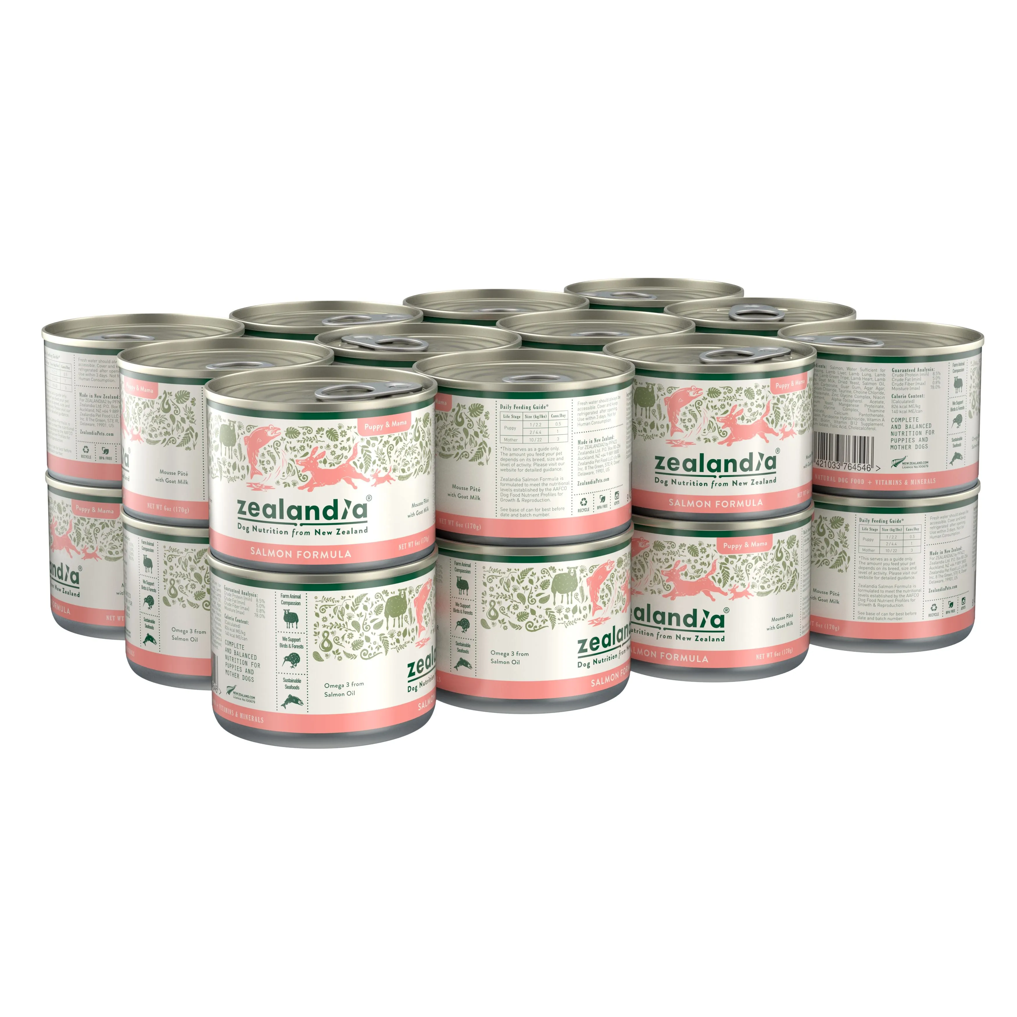Zealandia Puppy and Mama Salmon Mousse Pate Wet Food 170g x24